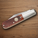 Boker Tree Brand Pocket Knife Stainless Steel Blades Brown Bone Handle.