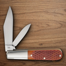 Boker Tree Brand Pocket Knife Stainless Steel Blades Brown Bone Handle.