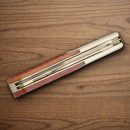 Boker Tree Brand Pocket Knife Stainless Steel Blades Brown Bone Handle.