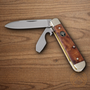 Boker Swell-End Jack Pocket Knife Bohler N690 Steel Blades Thuja Wood Handle