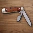 Boker Swell-End Jack Pocket Knife Bohler N690 Steel Blades Thuja Wood Handle