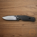 Boker 1969 Z28 Folding Knife 3.13" Damascus Steel Blade Black Aluminum Handle