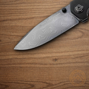 Boker 1969 Z28 Folding Knife 3.13" Damascus Steel Blade Black Aluminum Handle