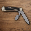 Boker Swell-End Pocket Knife Bohler N690 Steel Blades Imitation Horn Handle