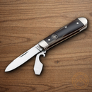 Boker Swell-End Pocket Knife Bohler N690 Steel Blades Imitation Horn Handle