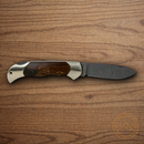 Boker Junior Scout Folding Knife 2.75" Damascus Steel Blade Curly Birch Handle