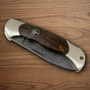 Boker Junior Scout Folding Knife 2.75" Damascus Steel Blade Curly Birch Handle