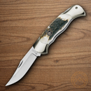 Boker Lockback Folding Knife Bohler N690 Steel Blade Stag Handle