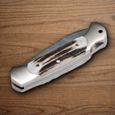 Boker Scout Folding Knife 3.13" Damascus Steel Blade Stag Handle.