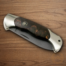 Boker Scout Folding Knife 3.13" Damascus Steel Blade Curly Birch Handle