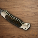 Boker Scout Folding Knife 3.13" Damascus Steel Blade Curly Birch Handle