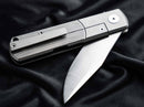 Boker BRLW Folding Knife 2.5" Magnacut Steel Blade Gray Titanium Handle