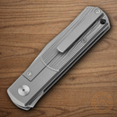 Boker BRLW Folding Knife 2.5" Magnacut Steel Blade Gray Titanium Handle