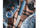 Boker Coffin Folding Knife 3.13" MagnaCut Steel Blade Denim Micarta Handle