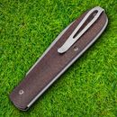 Boker Coffin Folding Knife 3.13 MagnaCut Steel Blade Brown Micarta Handle