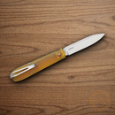 Boker Coffin  Folding Knife 3.13" MagnaCut Steel Blade Amber Ultem Handle