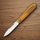 Boker Coffin  Folding Knife 3.13" MagnaCut Steel Blade Amber Ultem Handle