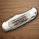 Boker Optima Series Folding Knife 3.63" 440C Steel Blade Stagh Handle