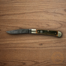 Boker Schloss Burg Trapper Folding Knife O1 Steel Blade Oak Handle.