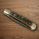 Boker Schloss Burg Trapper Folding Knife O1 Steel Blade Oak Handle.