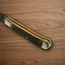 Boker Schloss Burg Trapper Folding Knife O1 Steel Blade Oak Handle.
