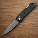 Boker Annual 2026 Folding Knife 3.25" Damascus Steel Blade Black Carbon Fiber Handle
