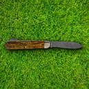 Boker Hunter Folding Knife 3.38" Damascus Steel Blade Curly Birch Handle