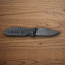 Boker Kalashnikov Folding Knife 3.75" Damascus Steel Blade Black Aluminum Handle