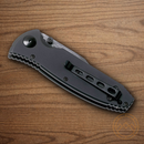 Boker Kalashnikov Folding Knife 3.75" Damascus Steel Blade Black Aluminum Handle