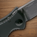Boker Kalashnikov Folding Knife 3.75" Damascus Steel Blade Black Aluminum Handle