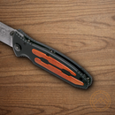 Boker Kalashnikov Folding Knife 3.75" Damascus Steel Blade Black Aluminum Handle