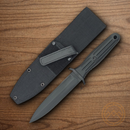 Boker Applegate-Fairbairn Combat Fixed Knife 6" 440C Steel Blade Black Delrin Handle