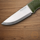 Boker Bronco Mini Fixed Knife 3.5" CPM-3V Carbon Steel Blade Green TPE Handle
