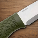 Boker Bronco Mini Fixed Knife 3.5" CPM-3V Carbon Steel Blade Green TPE Handle