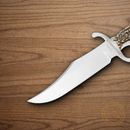 Boker Bowie N690 Fixed Knife 7.88" Bohler N690 Steel Blade Stag Handle