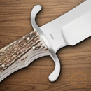 Boker Bowie N690 Fixed Knife 7.88" Bohler N690 Steel Blade Stag Handle