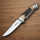 Boker Integral Fixed Knife 4.75" Stainless Steel Blade Stag Handle