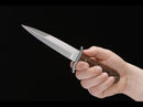 Boker Trench Fixed Knife 5.63" Carbon Steel Blade Brown Wood Handle.