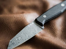 Boker Daily Knives AK1 Fixed Knife 3.13" Damascus Steel Blade Carbon Fiber Handle