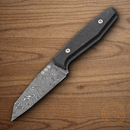 Boker Daily Knives AK1 Fixed Knife 3.13" Damascus Steel Blade Carbon Fiber Handle