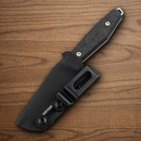 Boker AK1 Fixed Knife 3.13" MagnaCut Steel Blade Carbon Fiber Handle