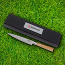 Boker Utility Kitchen Knife 6" Damascus Steel Blade Olive Wood Handle