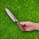 Boker Core Santoku Fluted Edge Kitchen Knife 6.5" X50CrMoV15 Steel Blade Walnut Handle