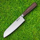 Boker Core Santoku Fluted Edge Kitchen Knife 6.5" X50CrMoV15 Steel Blade Walnut Handle