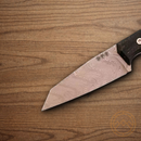 Boker AK1 Fixed Knife 3.13" Damascus Steel Blade Carbon Fiber Handle.