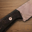Boker AK1 Fixed Knife 3.13" Damascus Steel Blade Carbon Fiber Handle.