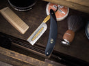 Boker 14er Razor Folding Knife 3.25" Carbon Steel Blade Black Acrylic Handle