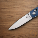 Boker Shango Crossbar Folding Knife 3.38" 440 Steel Blade Blue Micarta Handle
