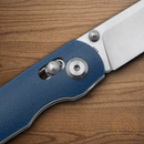 Boker Shango Crossbar Folding Knife 3.38" 440 Steel Blade Blue Micarta Handle