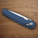 Boker Shango Crossbar Folding Knife 3.38" 440 Steel Blade Blue Micarta Handle